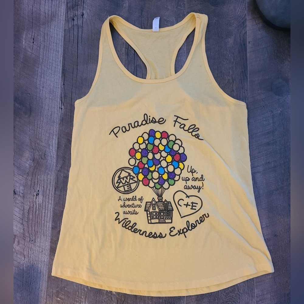 Paradise Falls Wilderness Explorer Up & Up Yellow Tank Top